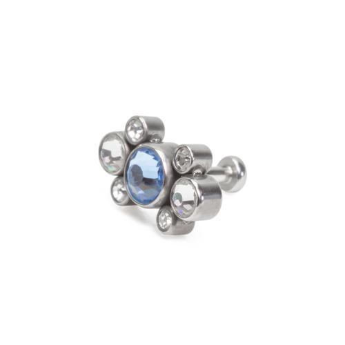 Tilum 18g-16g Internally Threaded Galaxy Cluster Top - Choose 4mm Jewel Color - Price Per 1