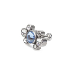 Tilum 18g-16g Internally Threaded Galaxy Cluster Top - Choose 4mm Jewel Color - Price Per 1