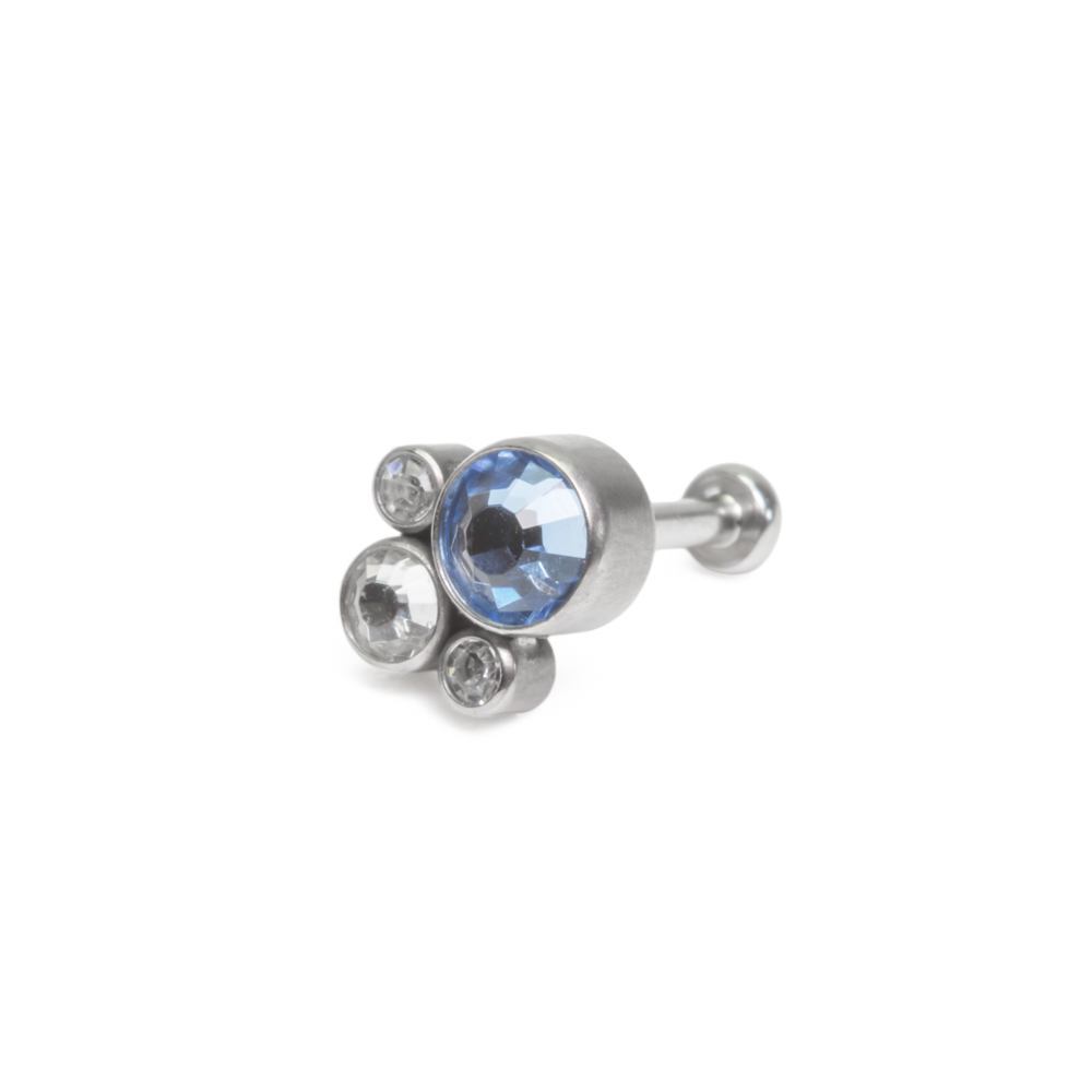 Tilum 18g-16g Internally Threaded Bubble Cluster Top - Choose 4mm Jewel Color - Price Per 1