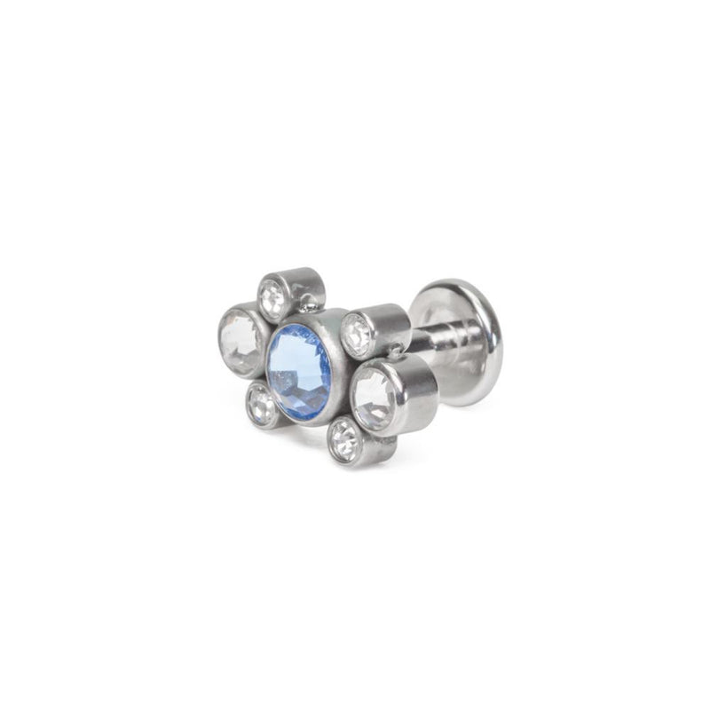 Tilum 14g-12g Internally Threaded Galaxy Cluster Top - Choose 4mm Jewel Color - Price Per 1