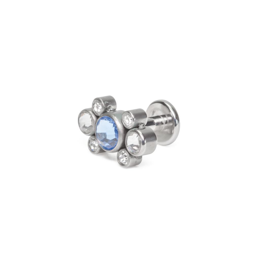 Tilum 14g-12g Internally Threaded Galaxy Cluster Top - Choose 4mm Jewel Color - Price Per 1