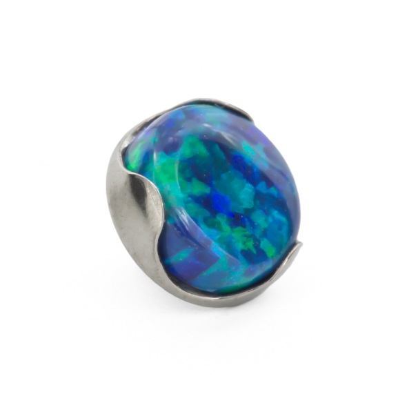 Tilum 18g - 16g Titanium 4mm Opal Prong-Set Flat Top - Price Per 1