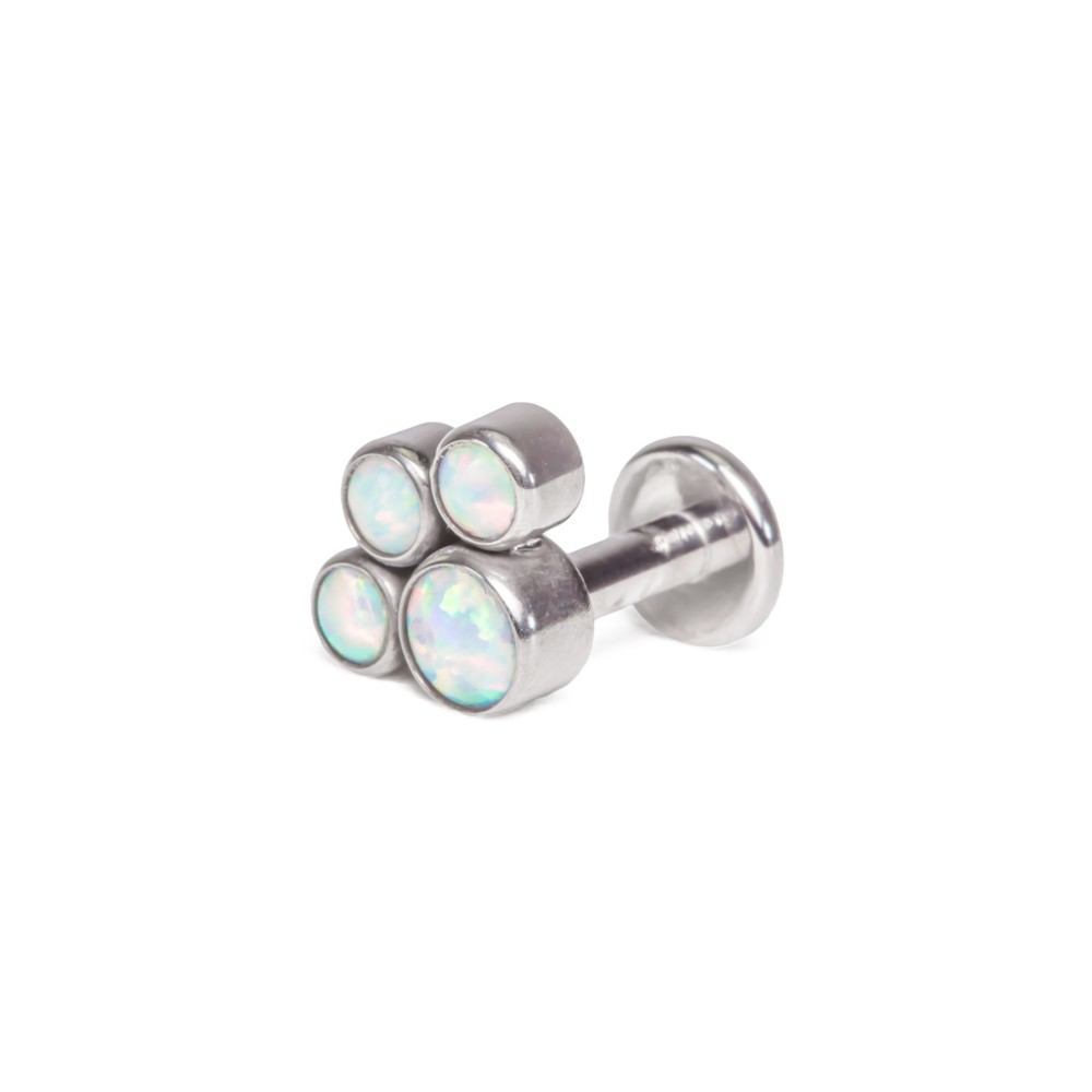 Tilum 18g-16g Internally Threaded Opal Paw Print Cluster Top - Price Per 1