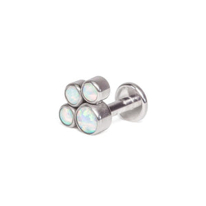 Tilum 18g-16g Internally Threaded Opal Paw Print Cluster Top - Price Per 1