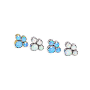 Tilum 18g-16g Internally Threaded Opal Paw Print Cluster Top - Price Per 1