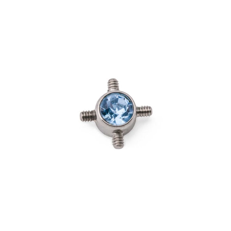 Tilum 14g-12g Internally Four-Threaded Titanium Orbital Jewel Top - Price Per 1