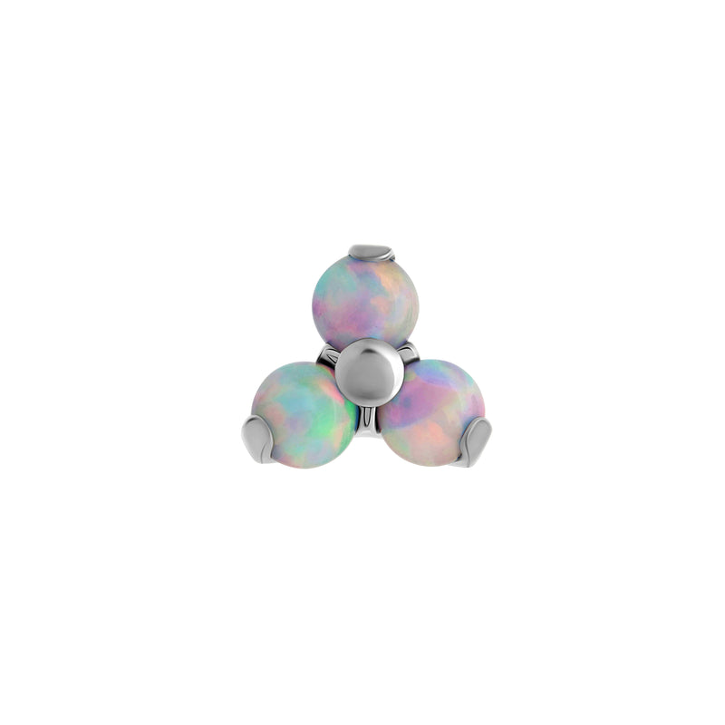 Tilum 14g-12g Internally Threaded Titanium Opal Trinity Top - Large - Price Per 1