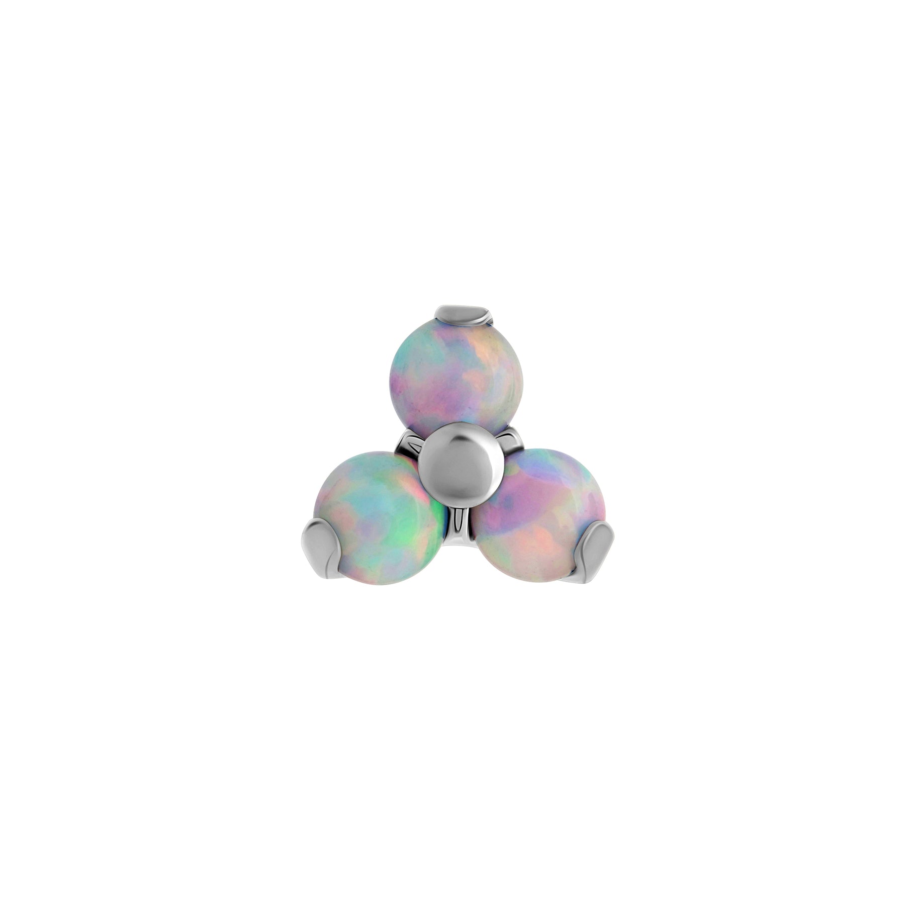 Tilum 14g-12g Internally Threaded Titanium Opal Trinity Top - Large - Price Per 1