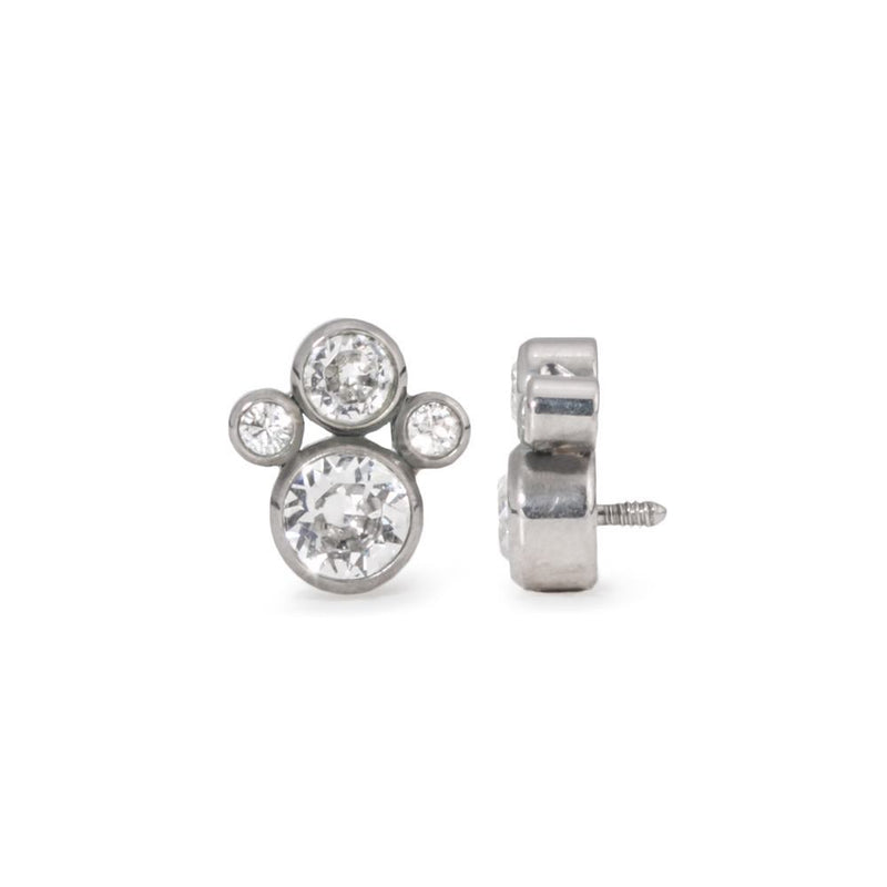 Tilum 18g-16g Internally Threaded Jewel Bubble Cluster Top - Price Per 1
