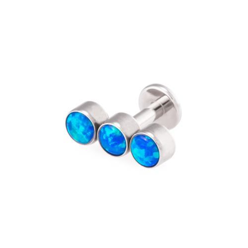 Tilum 14g-12g Internally Threaded 4mm Opal Stop Light Cluster Top - Price Per 1