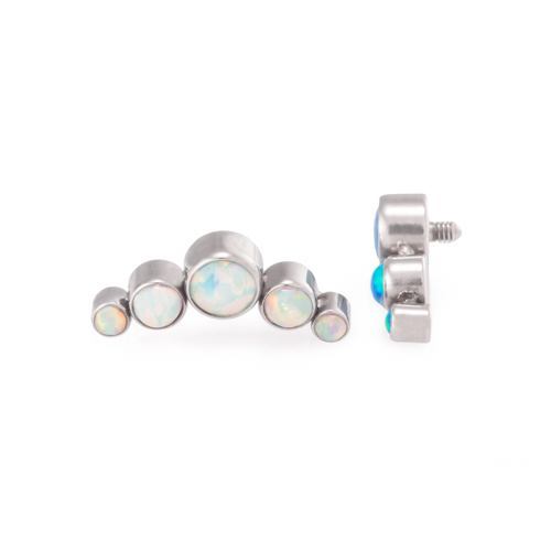 Crescent Opal Cluster Top - Threaded