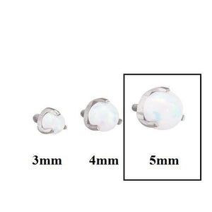 Tilum 14g-12g Internal 5mm Prong-Set Opal Ball - Price Per 1