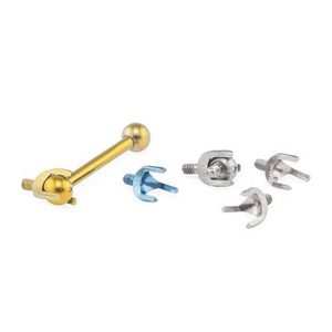Tilum Titanium Prong-only End with Internal 1.2mm Threading - Price Per 1