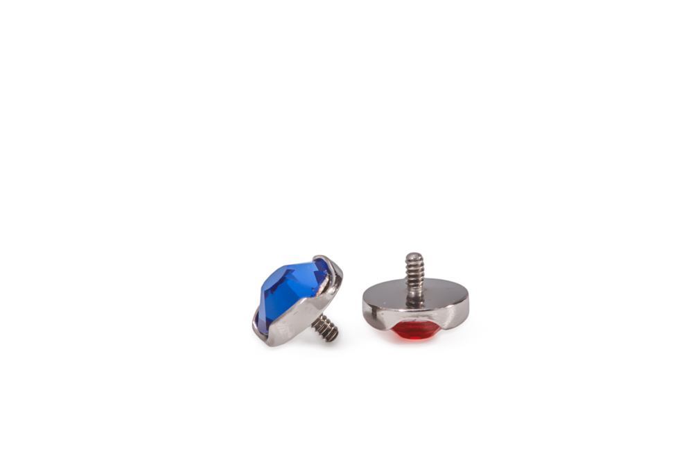 Tilum 18g-16g Internally Threaded Titanium 4.4mm Jeweled Prong-Set Top - Price Per 1
