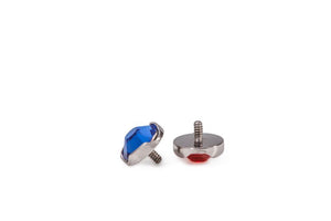 Tilum 18g-16g Internally Threaded Titanium 4.4mm Jeweled Prong-Set Top - Price Per 1