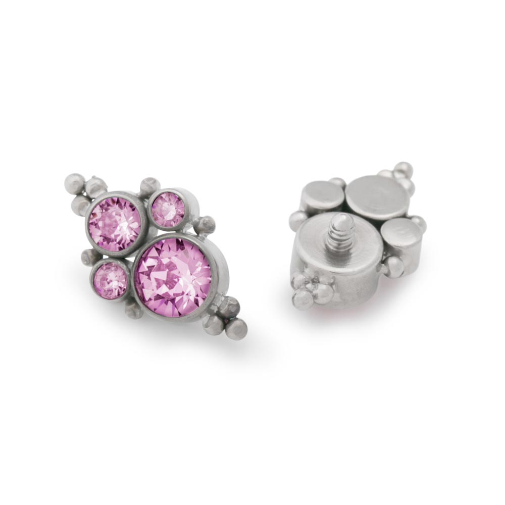 Gem Burst Cluster Titanium Top - Threaded