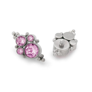 Gem Burst Cluster Titanium Top - Threaded