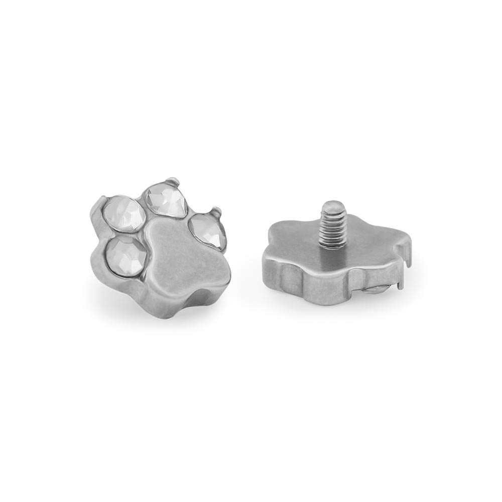 Paw Print Titanium Top - Threaded