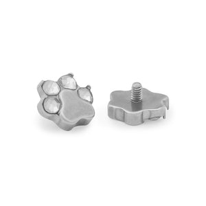 Paw Print Titanium Top - Threaded