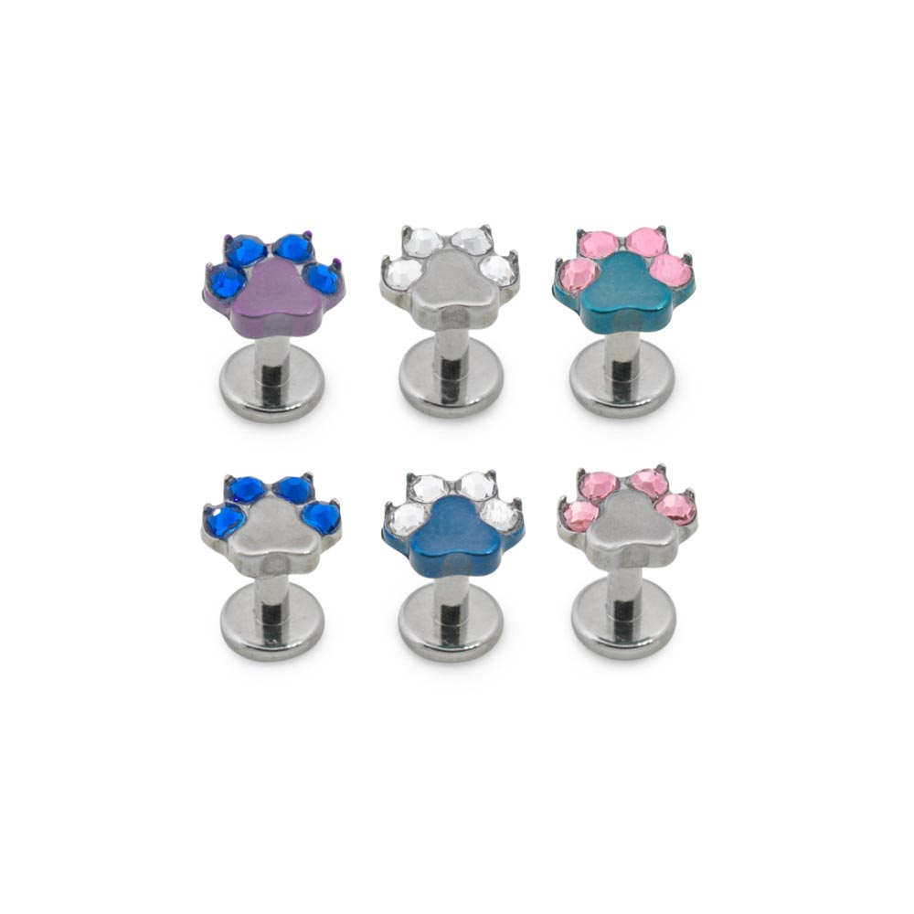 Paw Print Titanium Top - Threaded