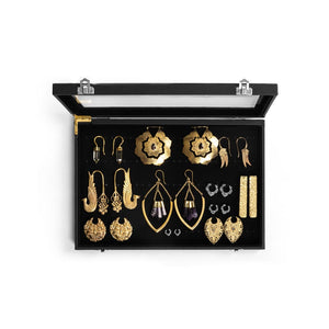 Glass Top Display Case with Bands or Clips