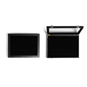 Glass Top Display Case with Bands or Clips