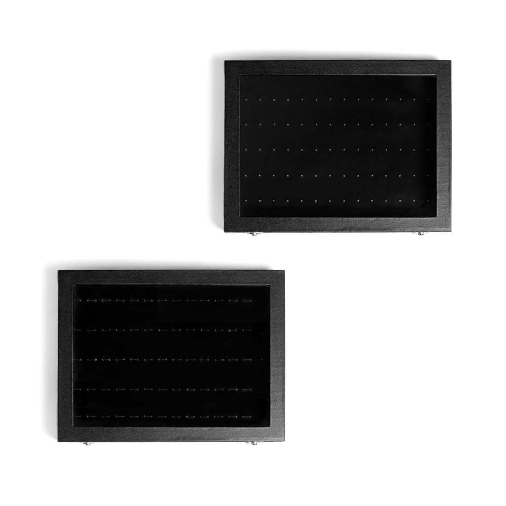 Glass Top Display Case with Bands or Clips