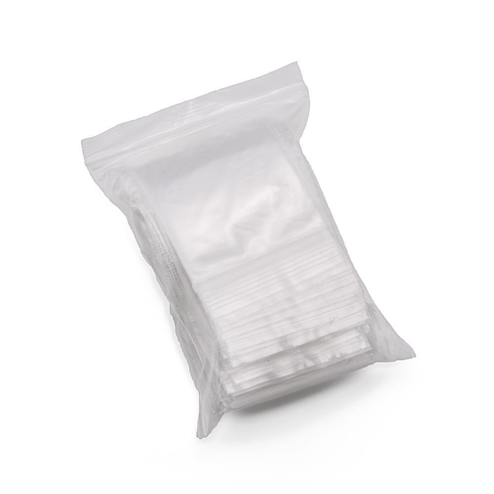 2" Clear Zip Bags (No Holes) — Pack of 100 Bags