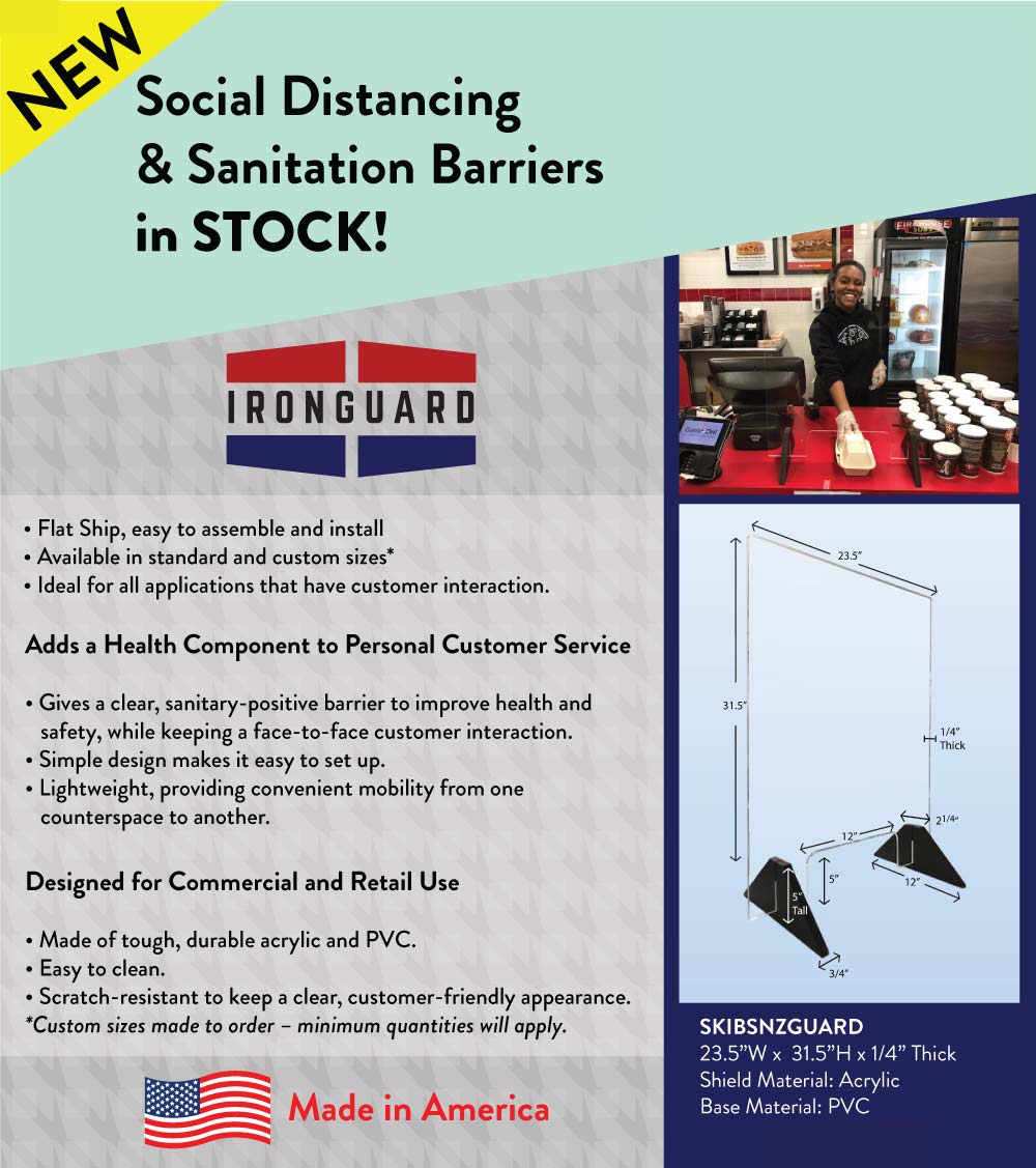 Ironguard Countertop Sanitary Barrier