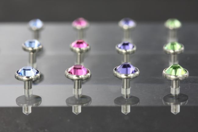 14g Internally Threaded Straight Barbell for Acrylic Display Block - Price Per 1