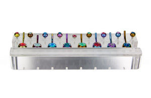 Empty 8 Piece Acrylic Belly Button Ring Display