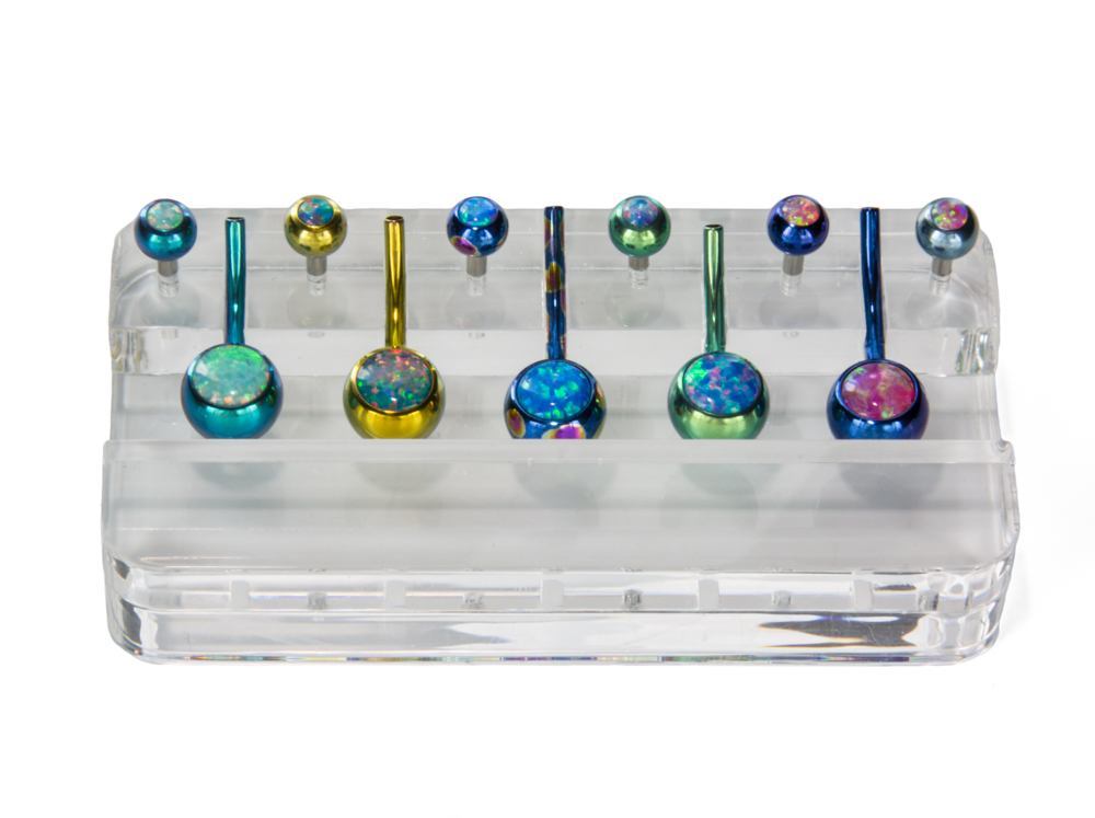 Five Piece Acrylic Belly Button Ring Display