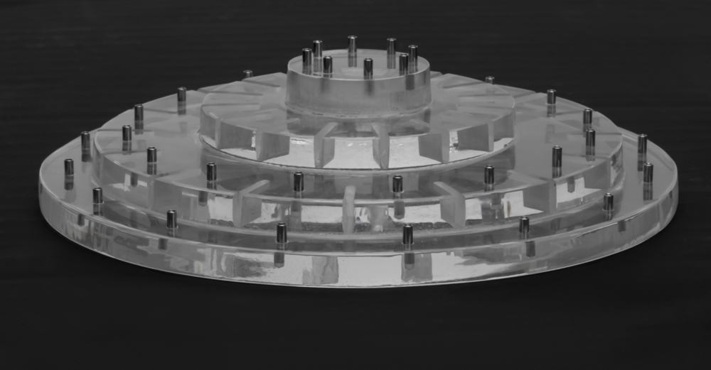 32 Piece Round Tiered Acrylic Display for Belly Button Rings