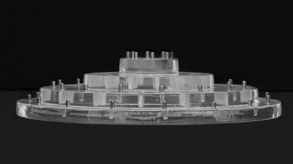 32 Piece Round Tiered Acrylic Display for Belly Button Rings