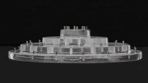 32 Piece Round Tiered Acrylic Display for Belly Button Rings