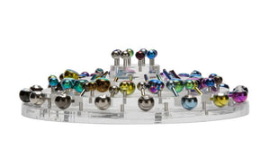 32 Piece Round Tiered Acrylic Display for Belly Button Rings