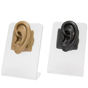 Realistic Adult-Sized Silicone Right Ear Display - Tan Body Bit Version 2