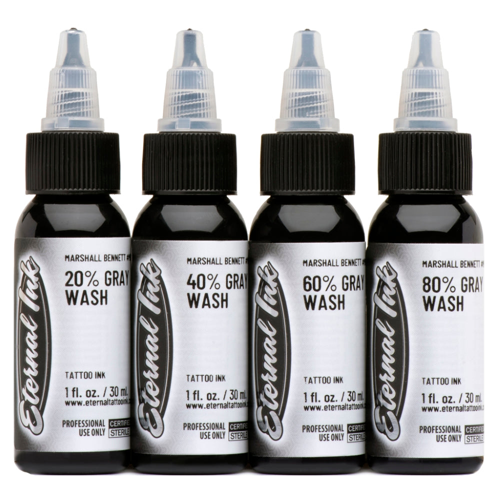Marshall Bennett Gray Wash Set of 4 — Pick Size — Eternal Tattoo Ink