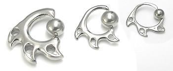 Triple Spur Captive Ring