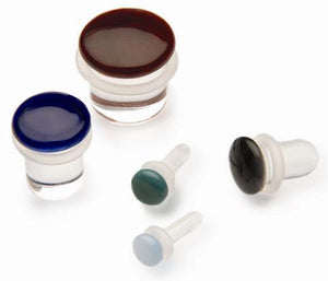 Gorilla Glass Color Front Single Flared Plug — Price Per 1