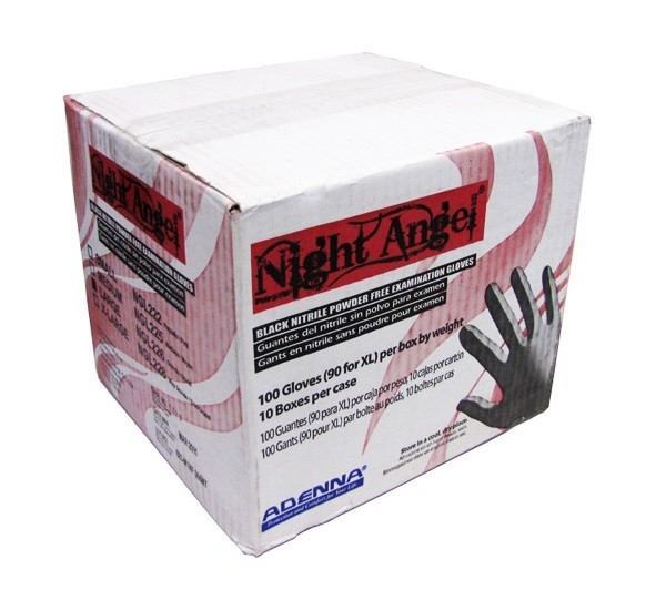 Night Angel Black Disposable Nitrile Gloves — Price Per Box