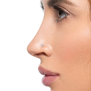 Tilum 14kt White Gold 2.5mm CZ  Nose Screw 20g