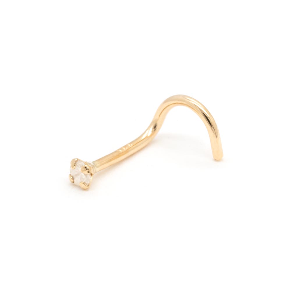 Genuine Diamond Gold Nostril Screw