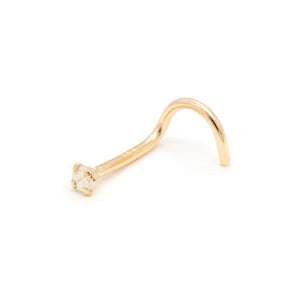 Genuine Diamond Gold Nostril Screw