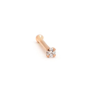 Tilum 20g Rose Gold 1.5mm Crystal Jeweled Nose Bone