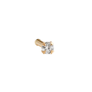 Tilum 14kt Yellow Gold 18g 2mm Prong-Set Nose Bone — Price Per 1