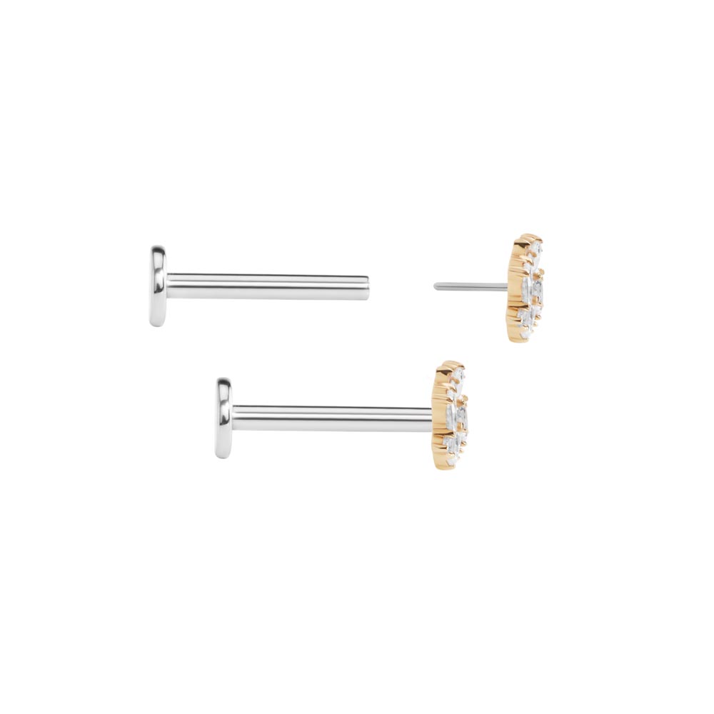 Gold Pinwheel Top - Threadless