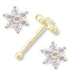 Gold Flower Nostril Stud