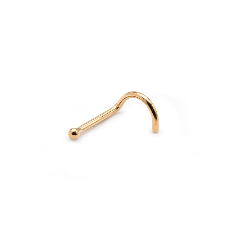 Gold Nostril Screw with Ball End