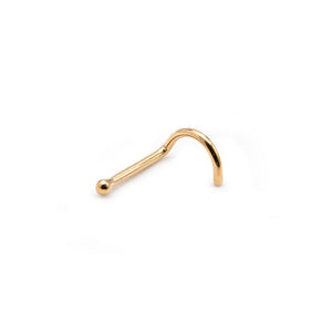 Gold Nostril Screw with Ball End